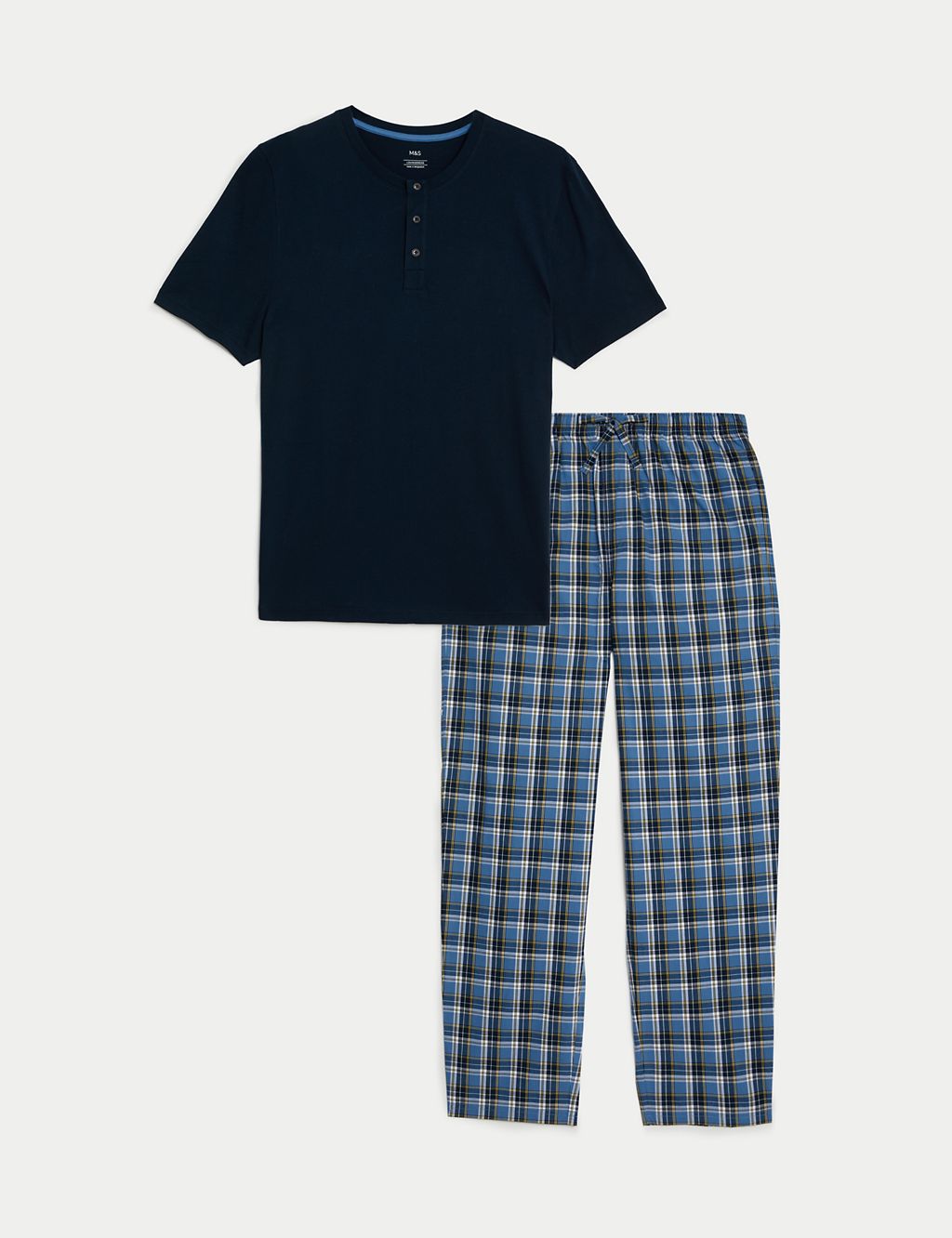 Pure Cotton Checked Pyjama Set | M&S Collection | M&S