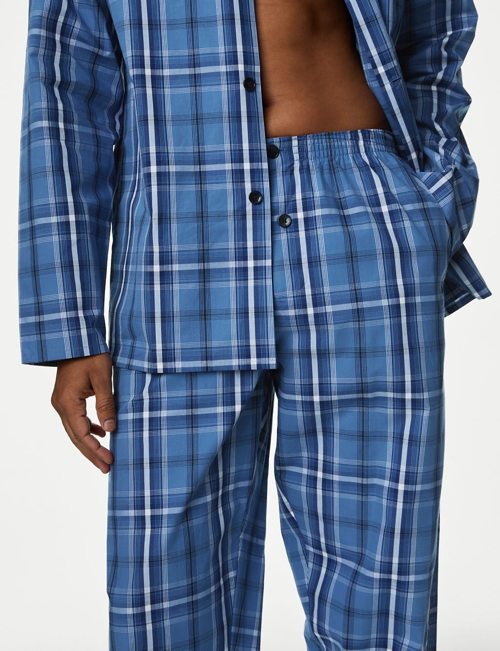 Pure Cotton Checked Pyjama Set 4 of 6