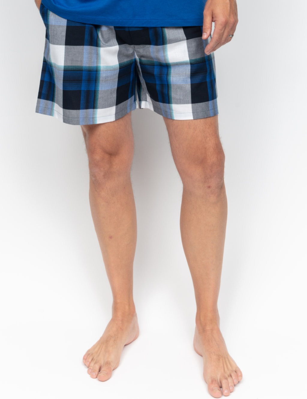 Pure Cotton Checked Pyjama Shorts Cyberjammies M S