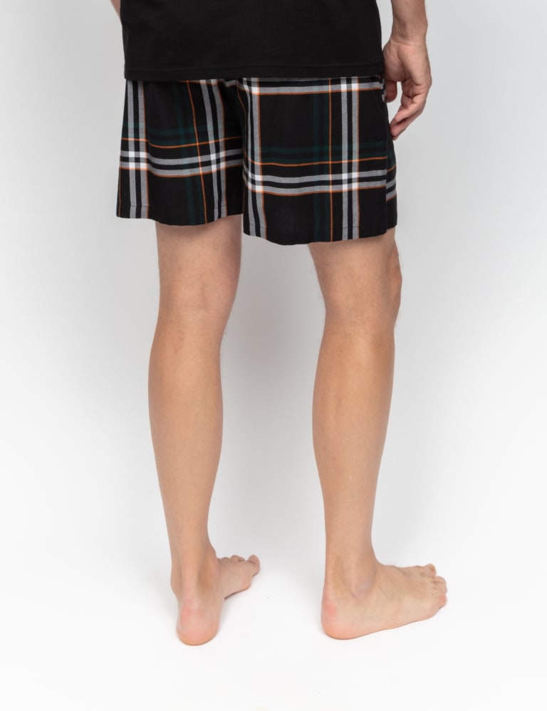 Pure Cotton Checked Pyjama Shorts 3 of 4