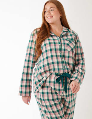 Pure Cotton Checked Pyjama Top | FatFace | M&S Pure Cotton Checked Pyjama Top | FatFace | M&S