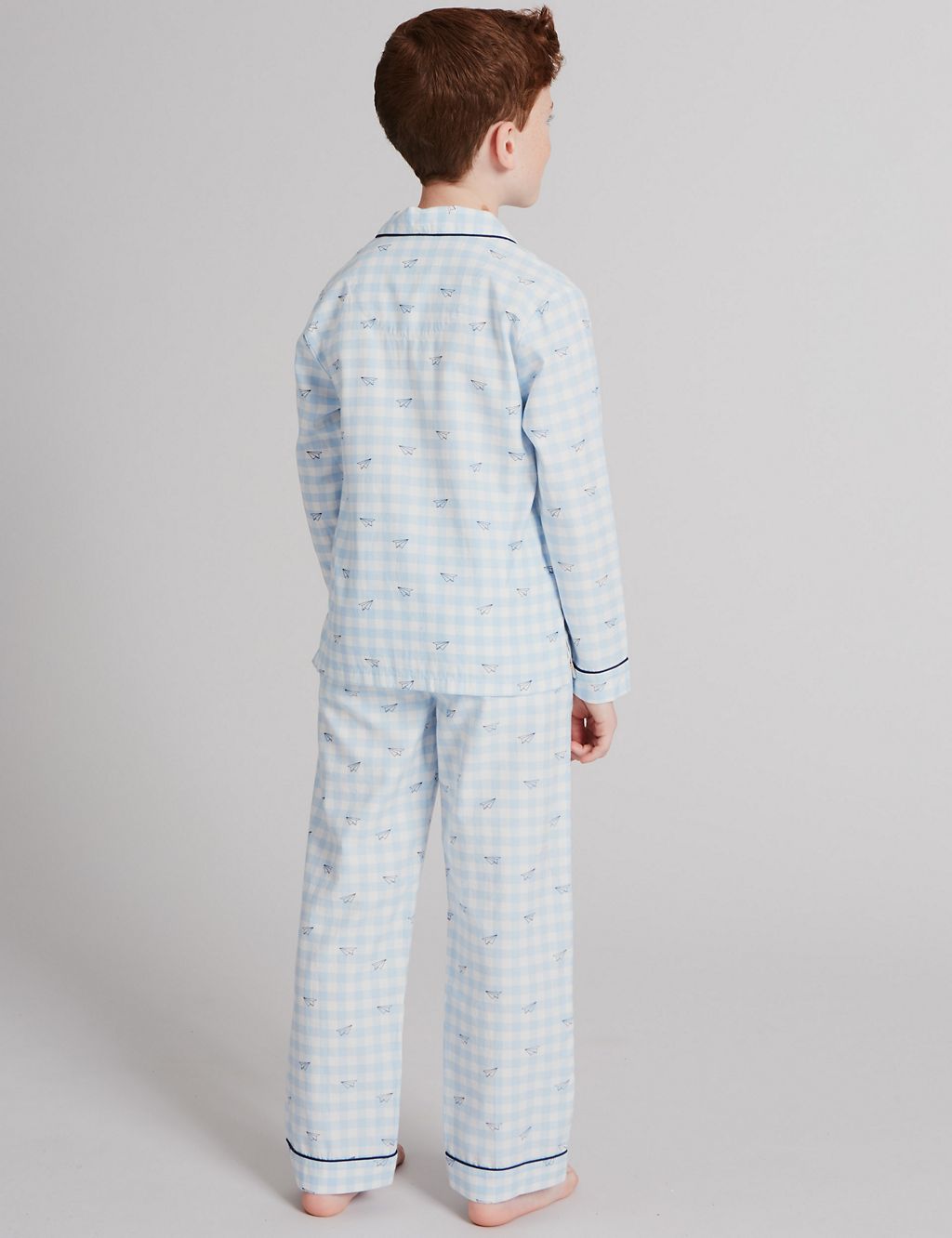 Pure Cotton Checked Pyjamas (1-16 Years) 2 of 6