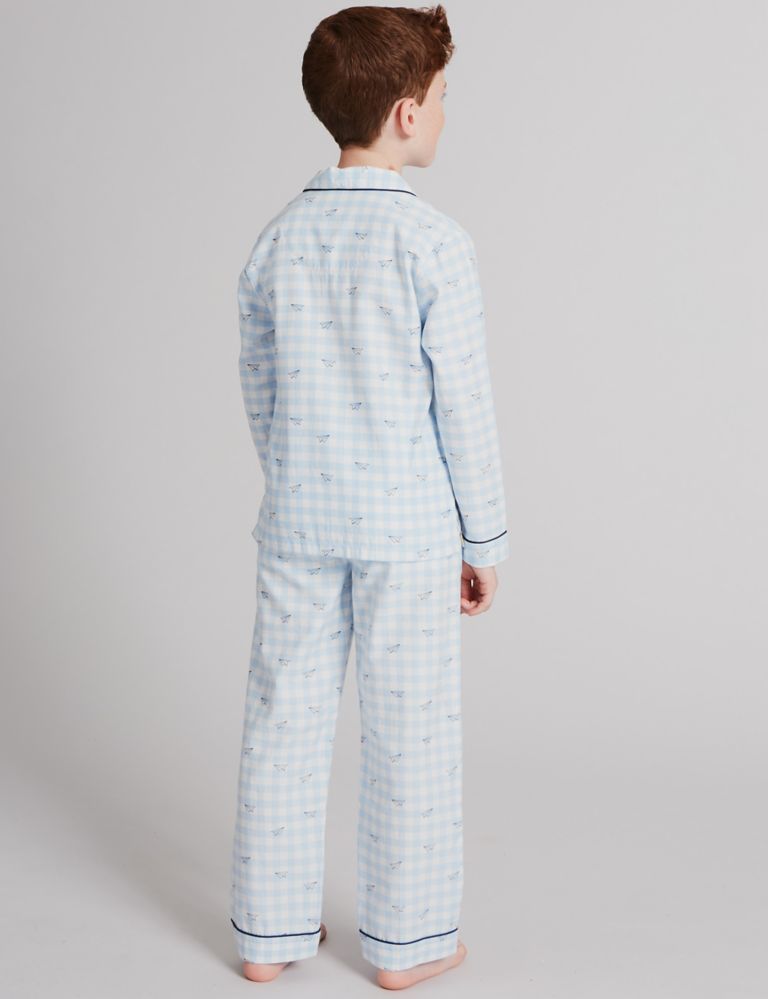 Pure Cotton Checked Pyjamas (1-16 Years) 3 of 6