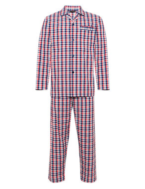 Pure Cotton Checked Pyjamas Image 2 of 4