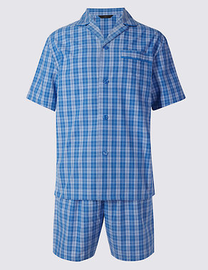 Pure Cotton Checked Pyjamas Image 2 of 5