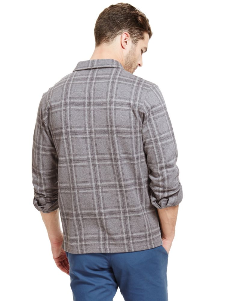 Pure Cotton Checked Rugby Top 3 of 6