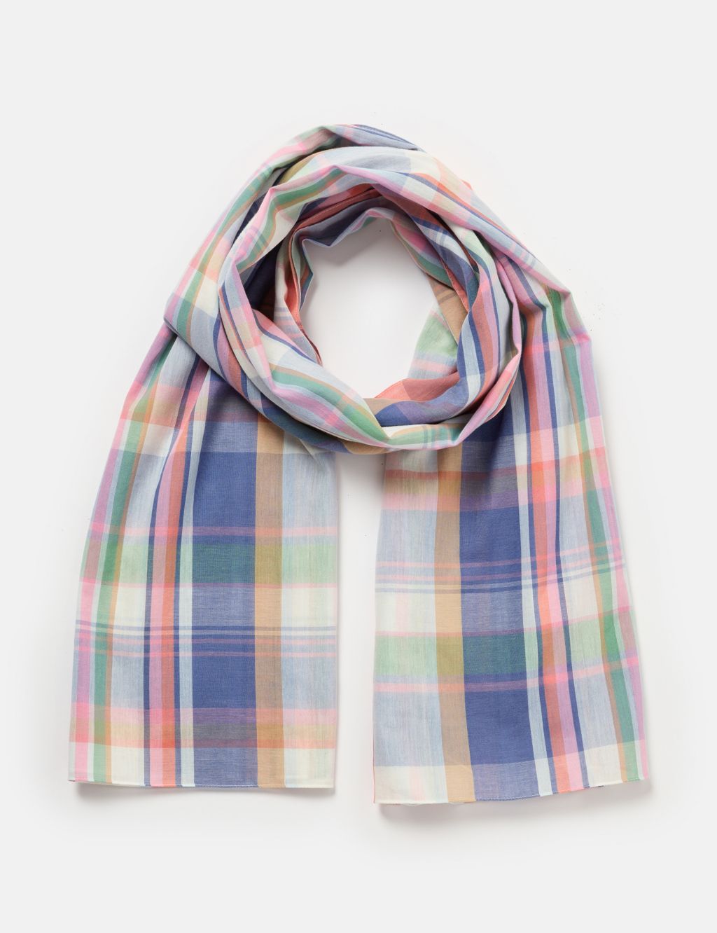 Pure Cotton Checked Scarf 1 of 5