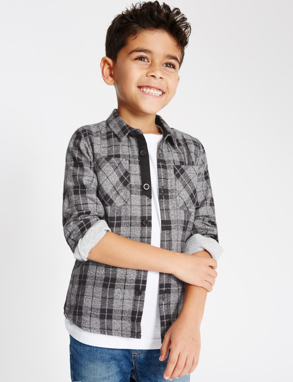 Pure Cotton Checked Shirt (1-7 Years) 3 of 5
