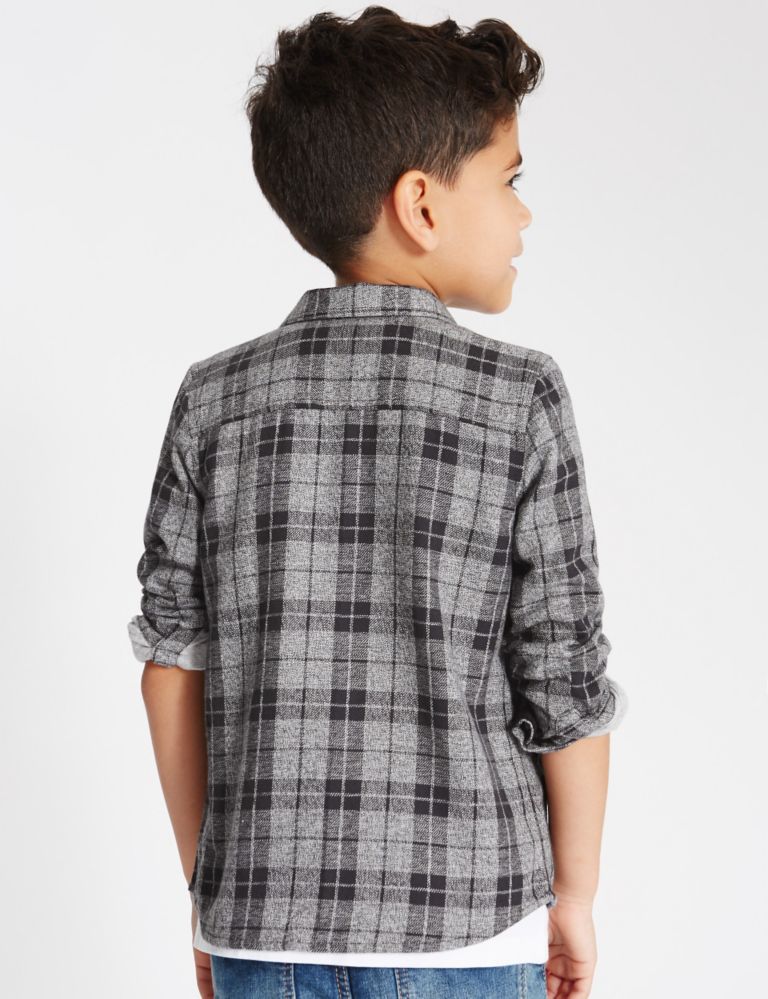 Pure Cotton Checked Shirt (1-7 Years) 3 of 5