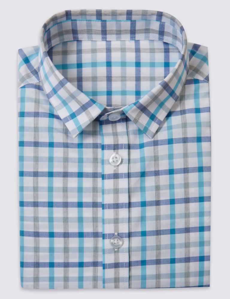 Pure Cotton Checked Shirt (3-14 Years) 4 of 6
