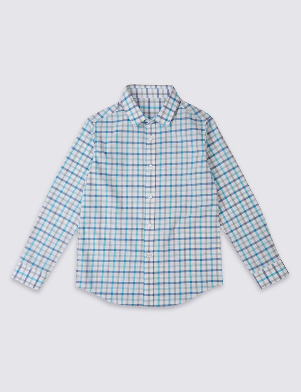 Pure Cotton Checked Shirt (3-14 Years) 1 of 6