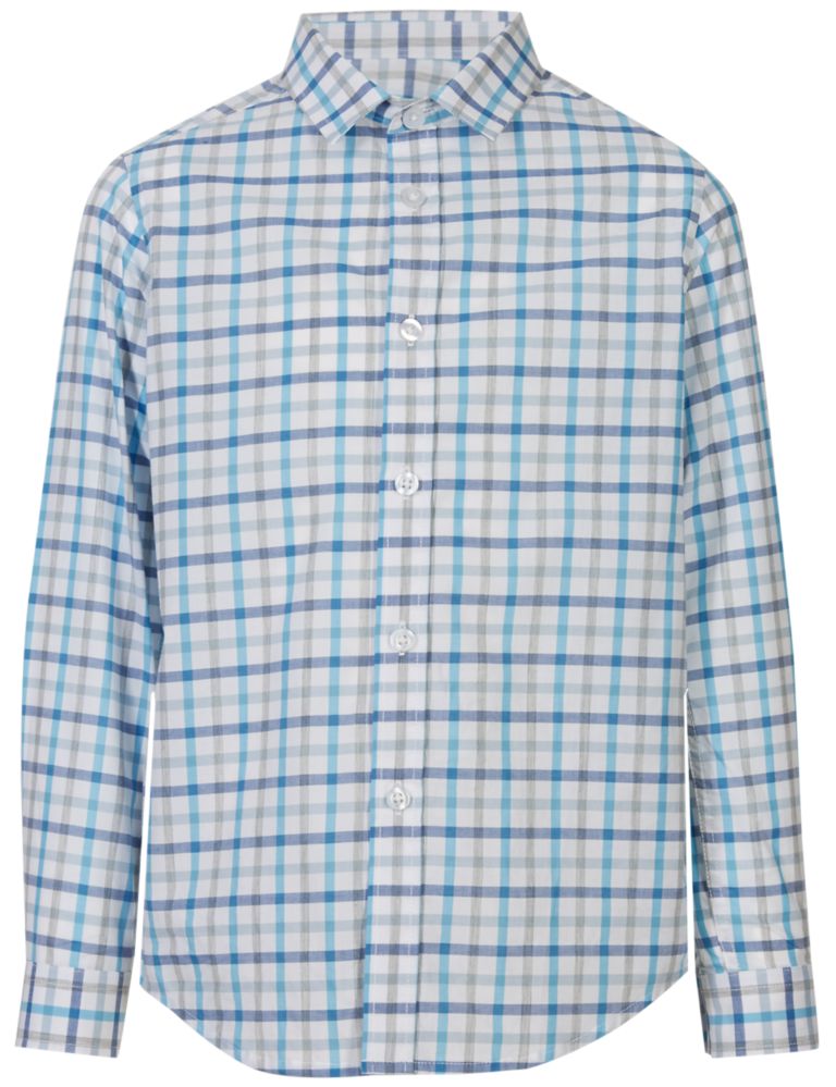 Pure Cotton Checked Shirt (3-14 Years) 5 of 6