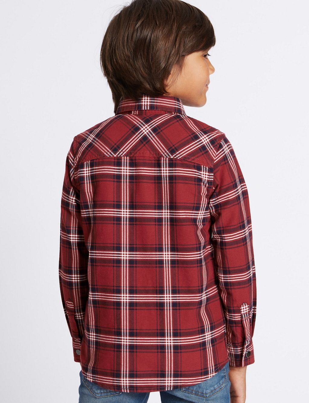 Pure Cotton Checked Shirt (3-14 Years) 2 of 5