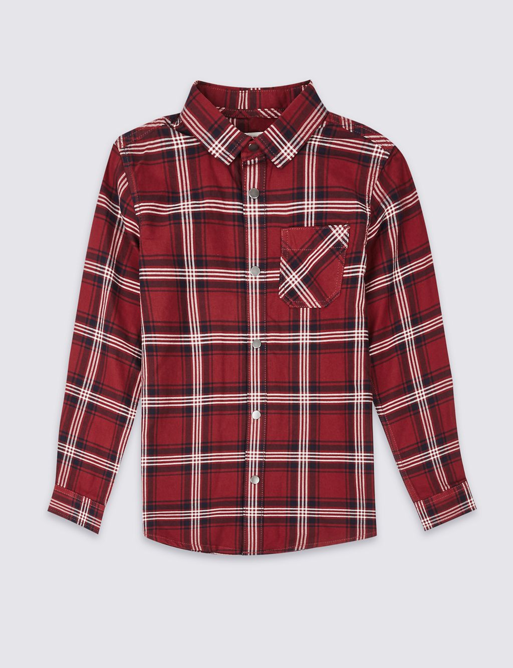 Pure Cotton Checked Shirt (3-14 Years) 1 of 5