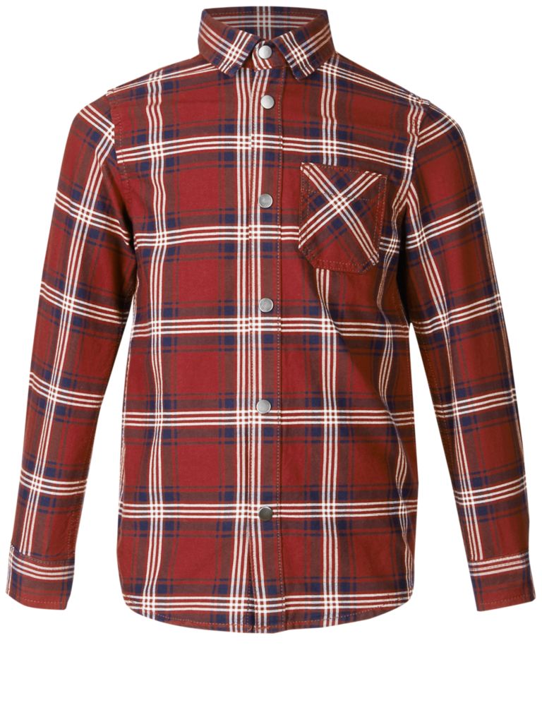 Pure Cotton Checked Shirt (3-14 Years) 4 of 5