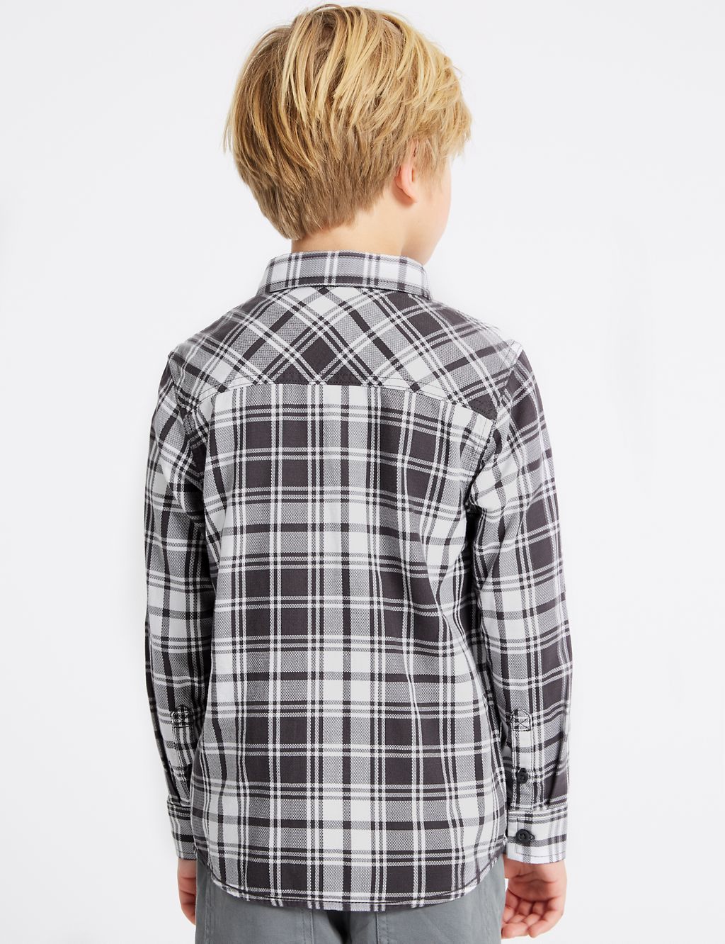 Pure Cotton Checked Shirt (3-16 Years) 2 of 7