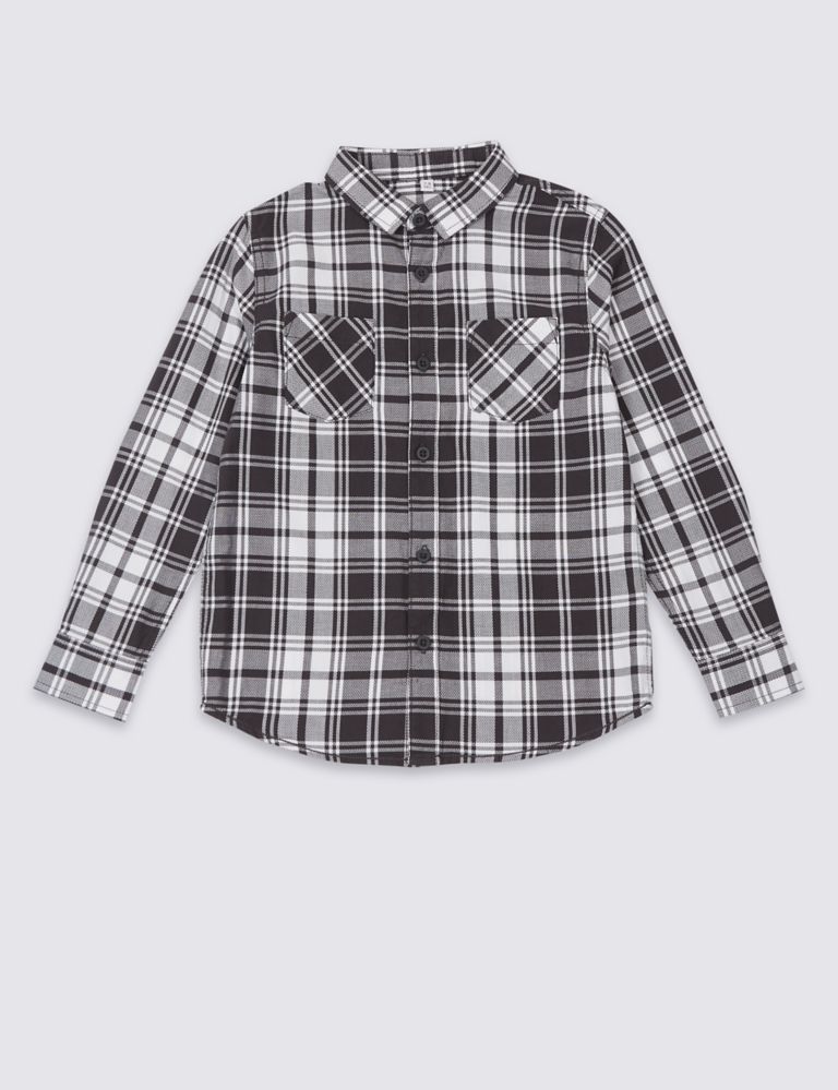 Pure Cotton Checked Shirt (3-16 Years) 2 of 7