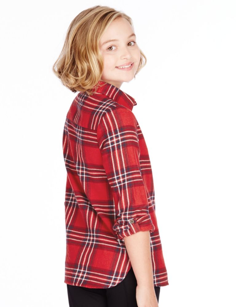 Pure Cotton Checked Shirt (5-14 Years) 3 of 3