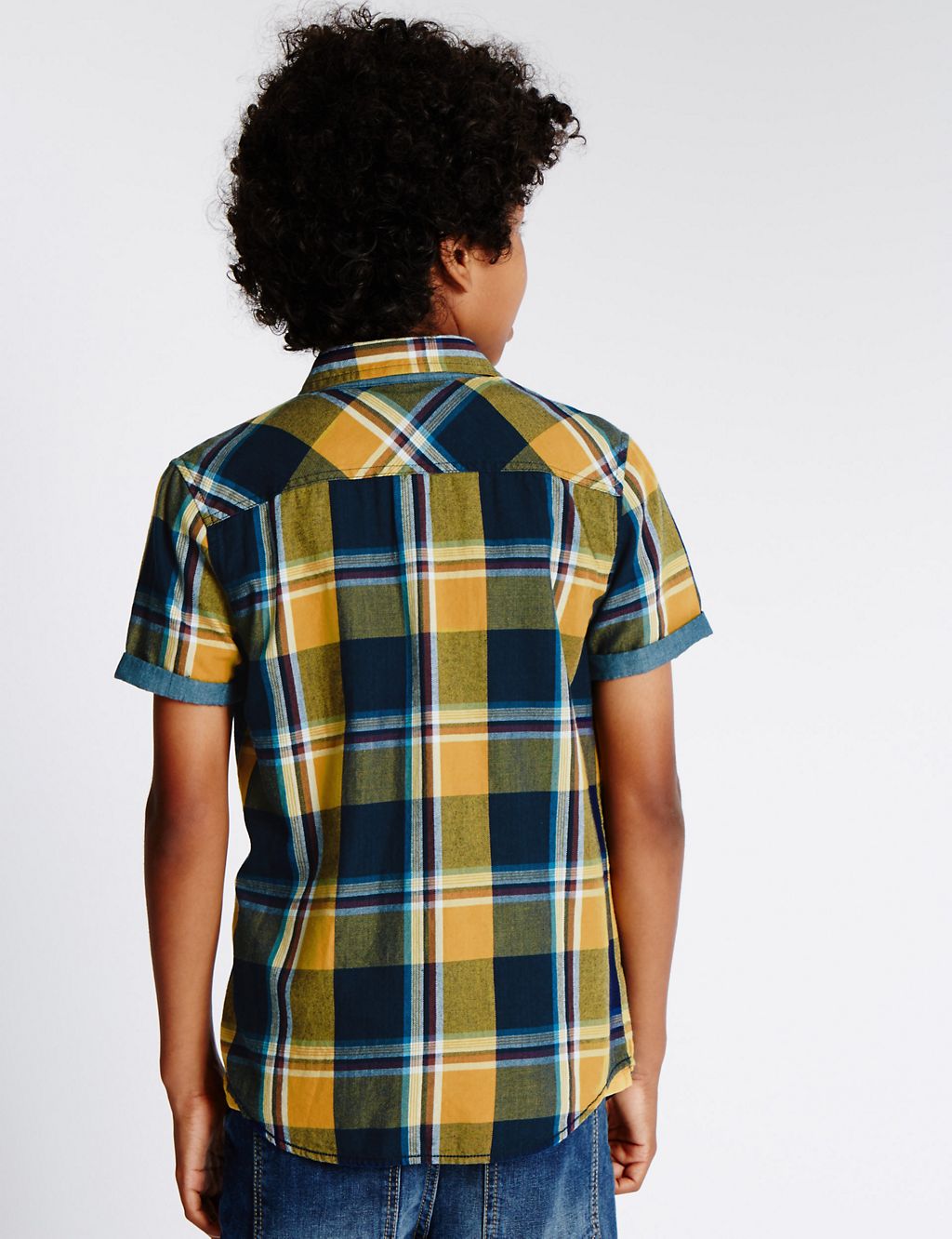 Pure Cotton Checked Shirt (5-14 Years) 2 of 6