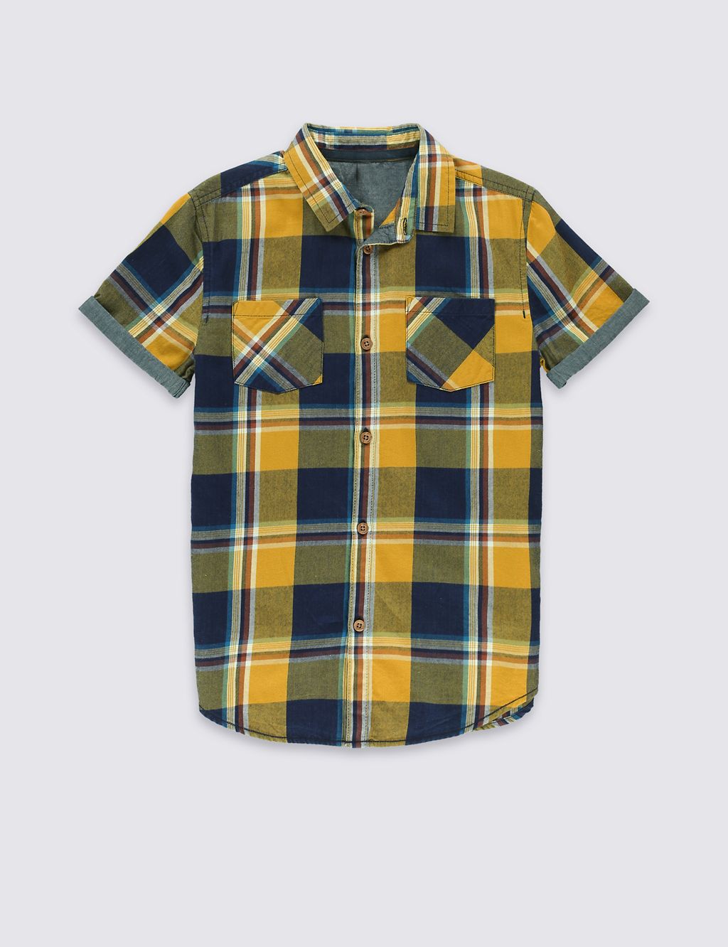Pure Cotton Checked Shirt (5-14 Years) 1 of 6