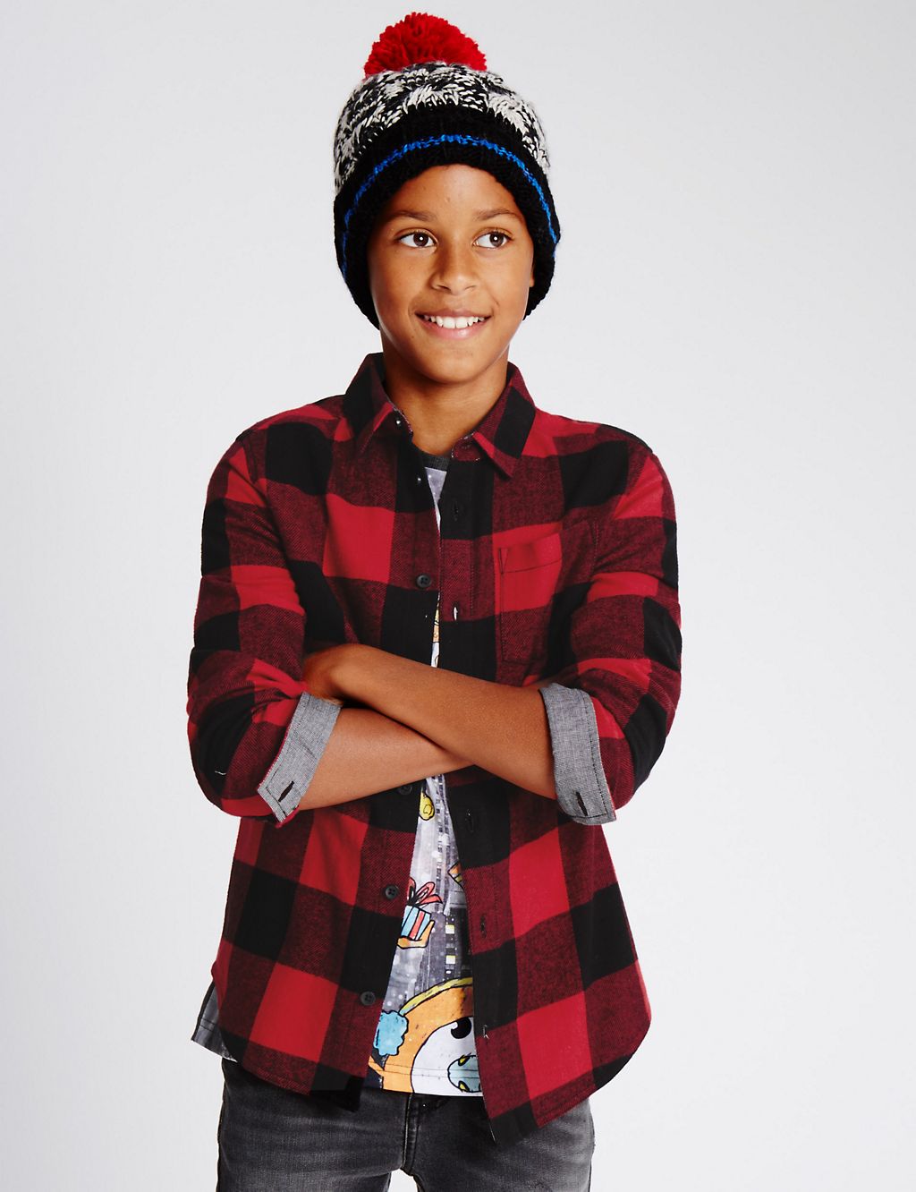 Pure Cotton Checked Shirt (5-14 Years) 3 of 5