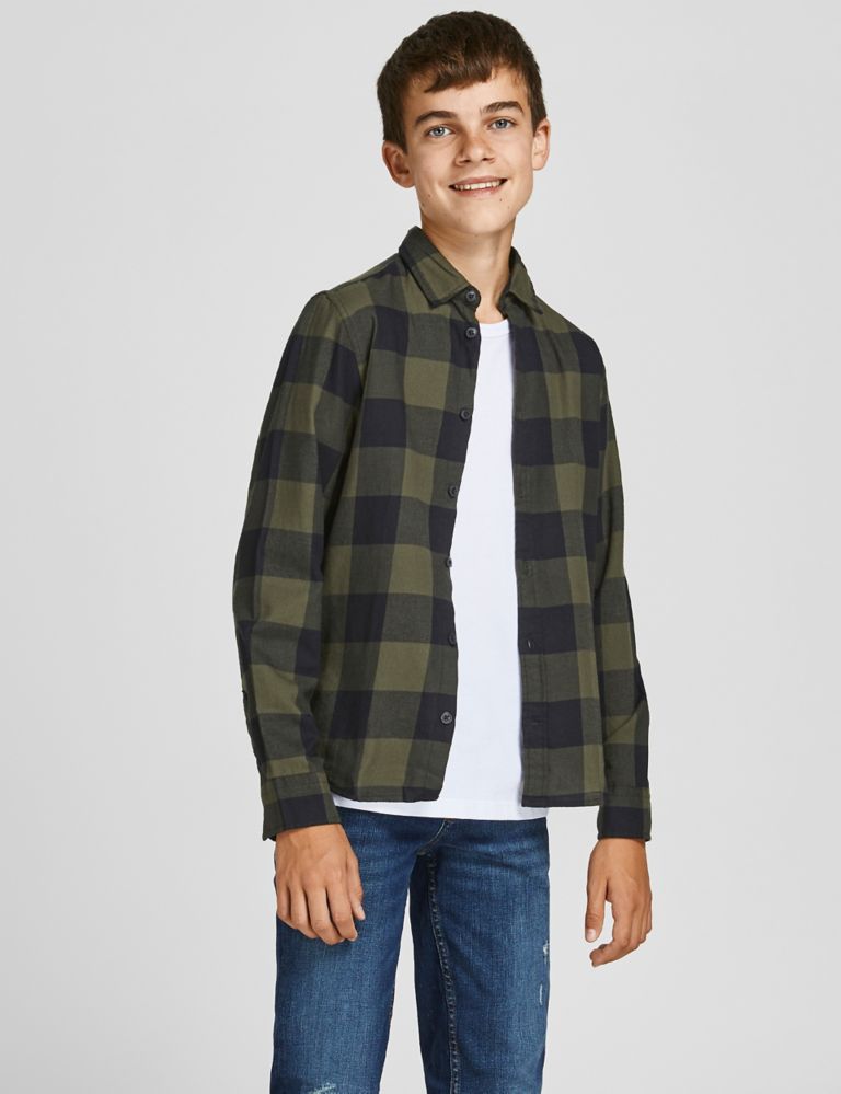 Pure Cotton Checked Shirt (8-16 Yrs) 1 of 5