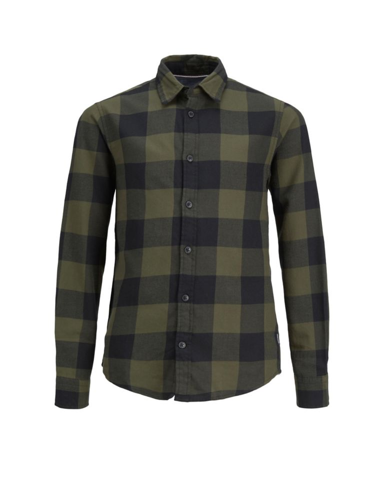 Pure Cotton Checked Shirt (8-16 Yrs) 2 of 5