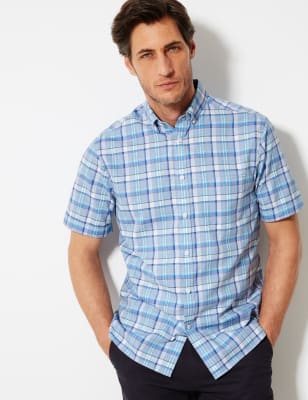 M&s mens store shirts blue harbour