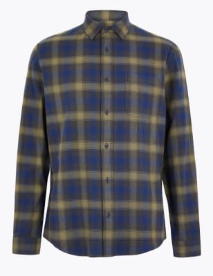 m&s checked shirt