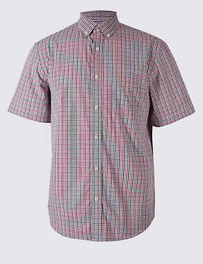 Pure Cotton Checked Shirt Image 2 of 4