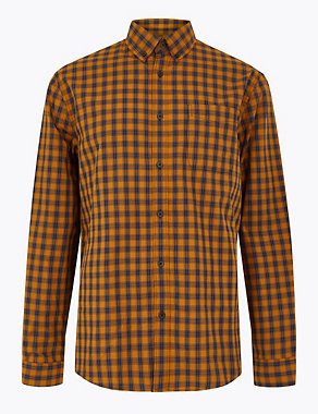 Pure Cotton Checked Shirt Image 2 of 4