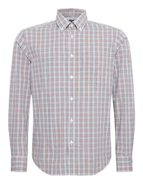 Pure Cotton Checked Shirt Image 2 of 5