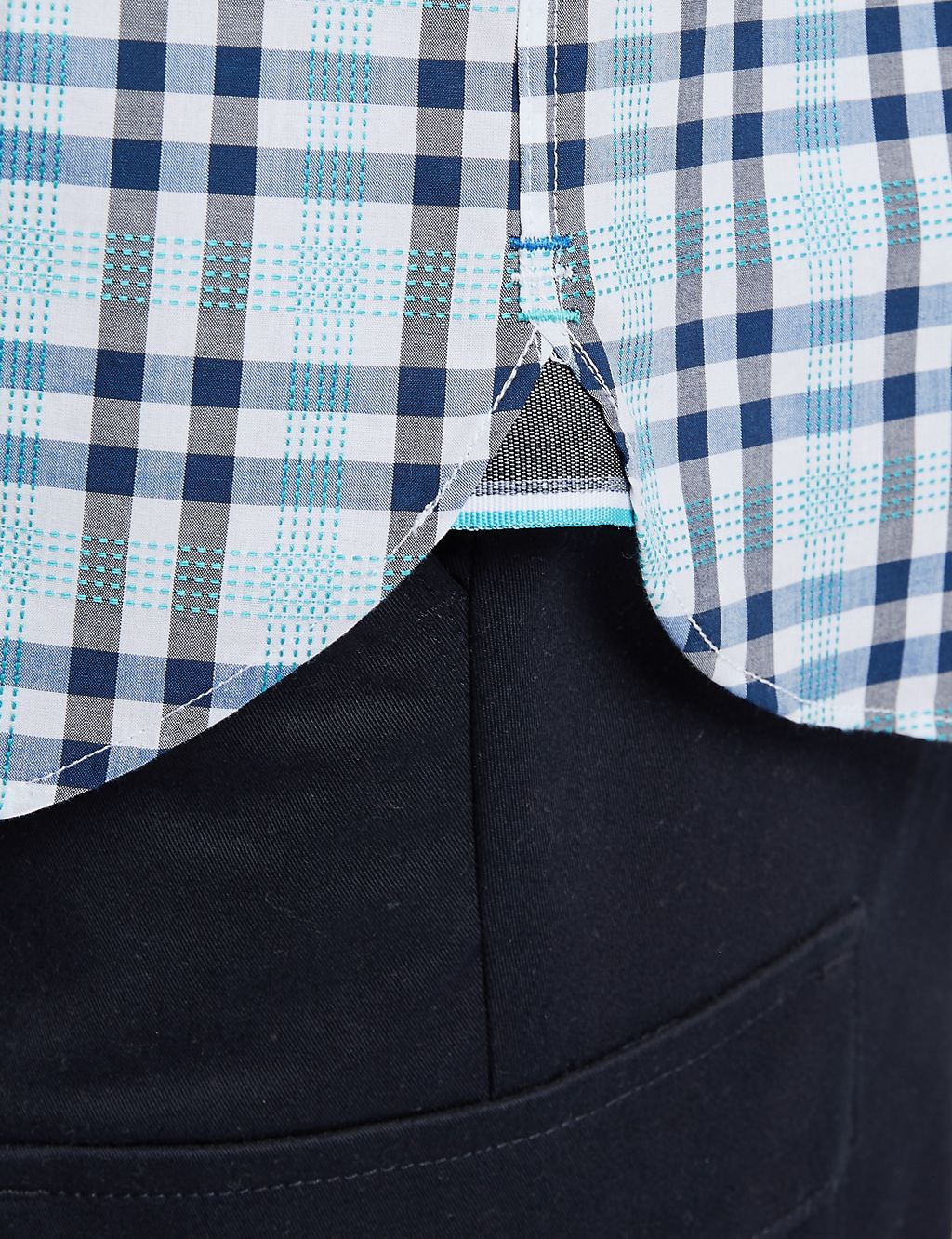 Pure Cotton Checked Shirt with Pocket 6 of 6
