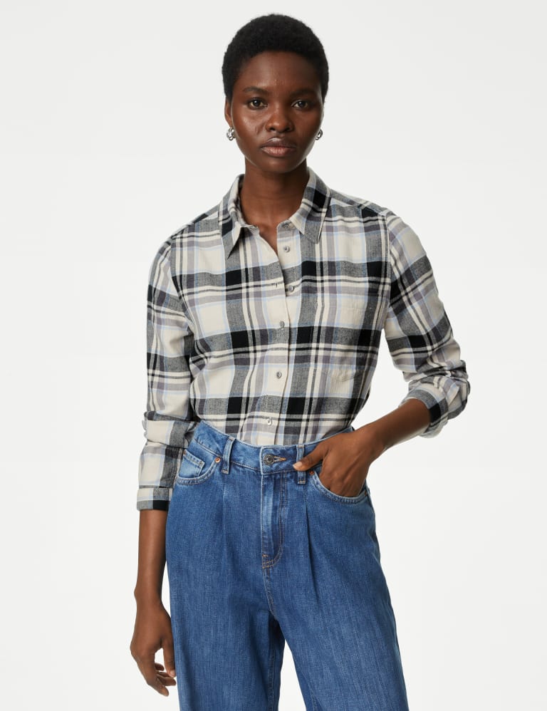 Grey checked store shirt womens