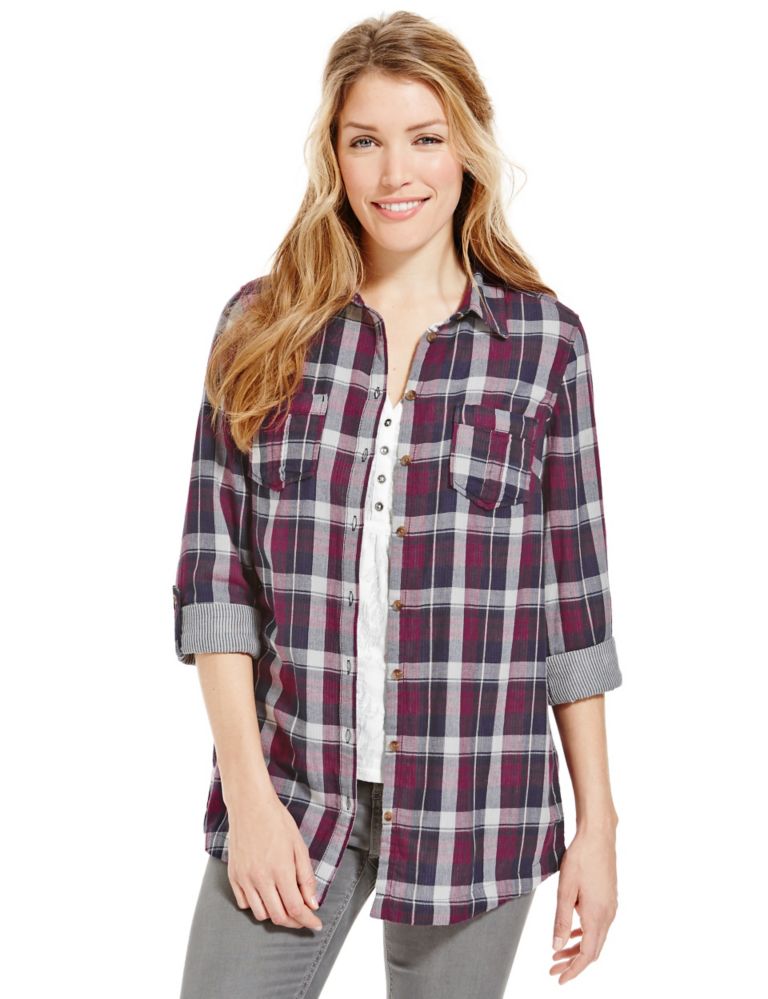 Pure Cotton Checked Shirt 1 of 5