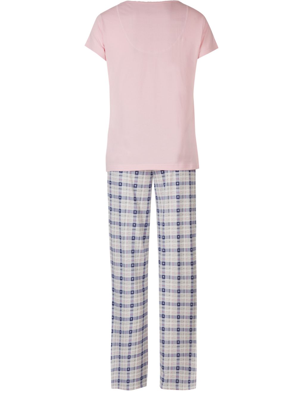 Pure Cotton Checked Short Sleeve Pyjama Set 5 of 7