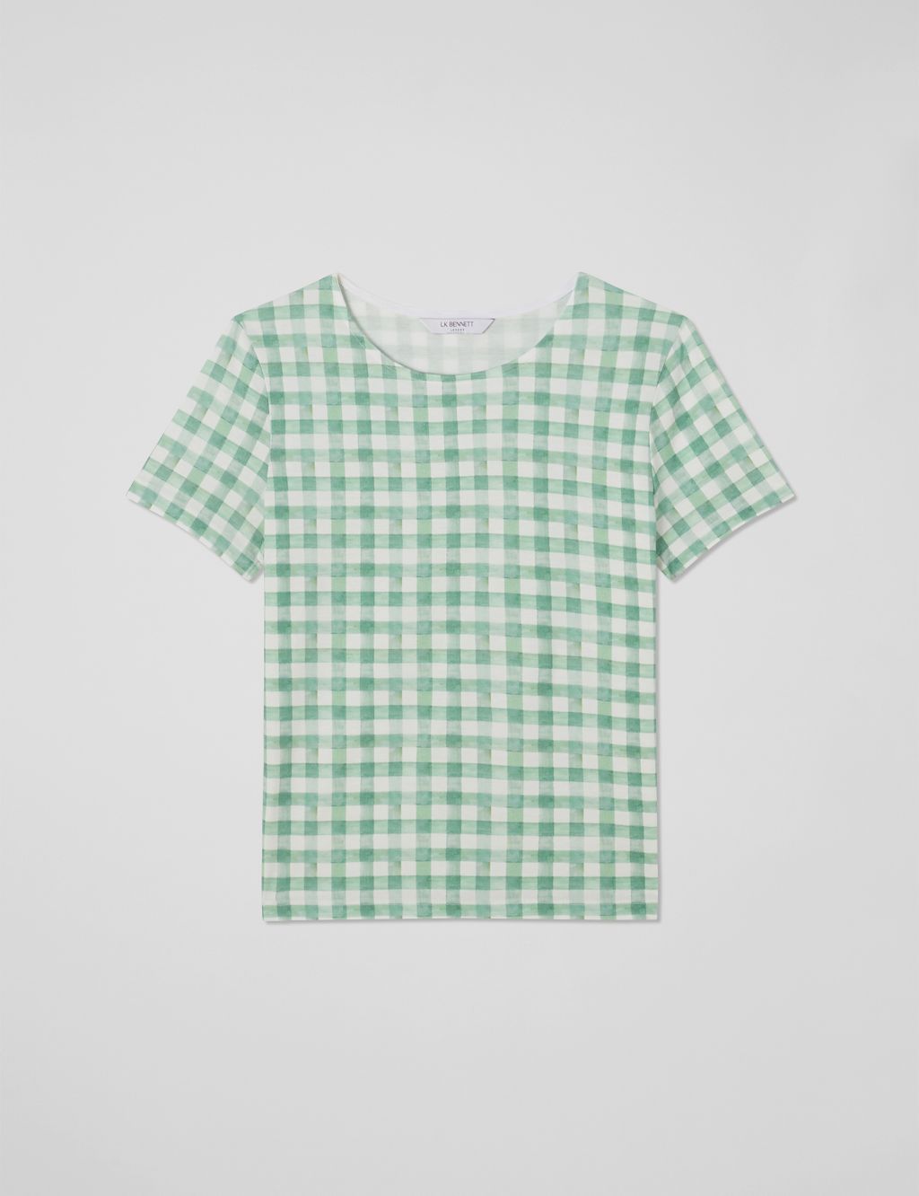 Pure Cotton Checked T-Shirt 1 of 4