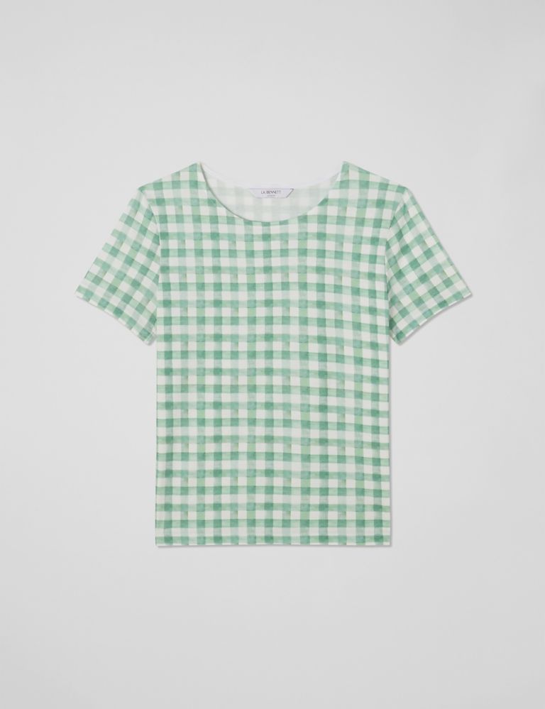 Pure Cotton Checked T-Shirt 2 of 4