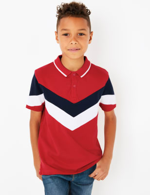 chevron polo with piglet
