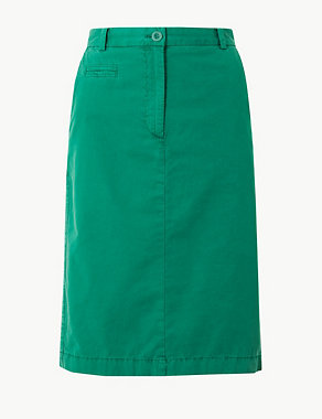 Pure Cotton Chino Skirt Image 2 of 4