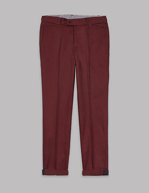 Pure Cotton Chinos (3-16 Years) Image 2 of 4