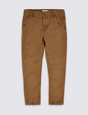 Pure Cotton Chinos (6-16 Yrs) Image 2 of 6