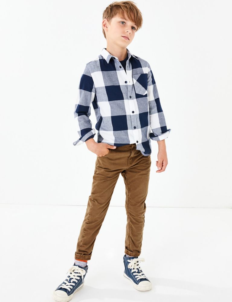 Pure Cotton Chinos (6-16 Yrs) 1 of 6