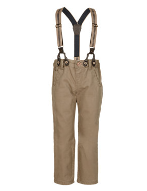 Pure Cotton Chinos with Braces Image 2 of 4