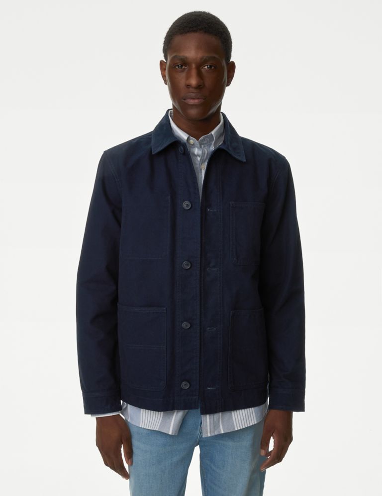 Pure Cotton Chore Jacket with Stormwear™ 1 of 7