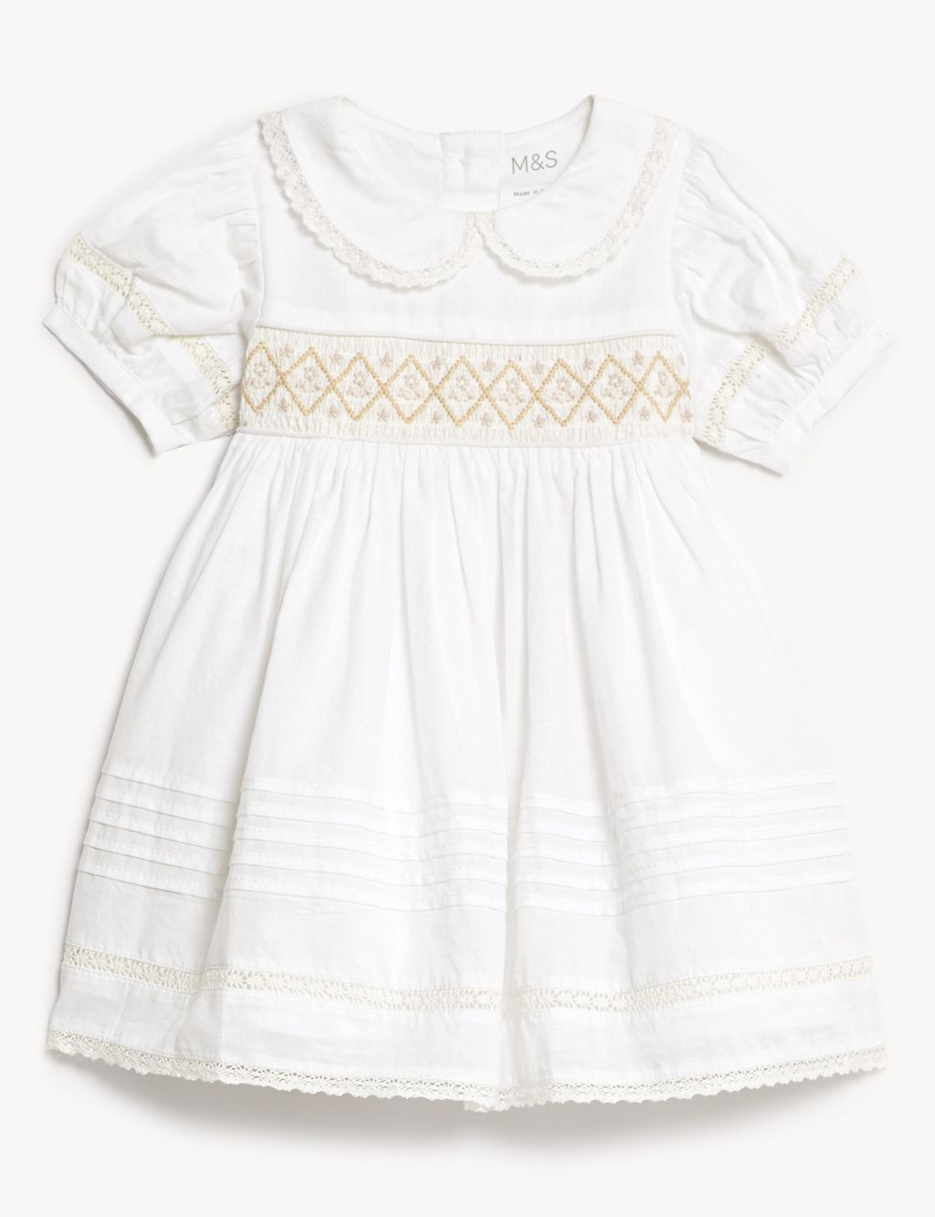 Pure Cotton Christening Dress (0-1 Yrs) 3 of 3