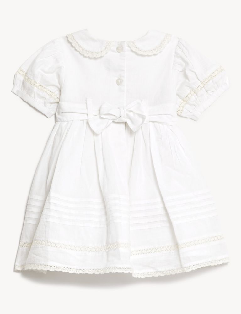 Pure Cotton Christening Dress (7lbs-1 Yrs) 2 of 3