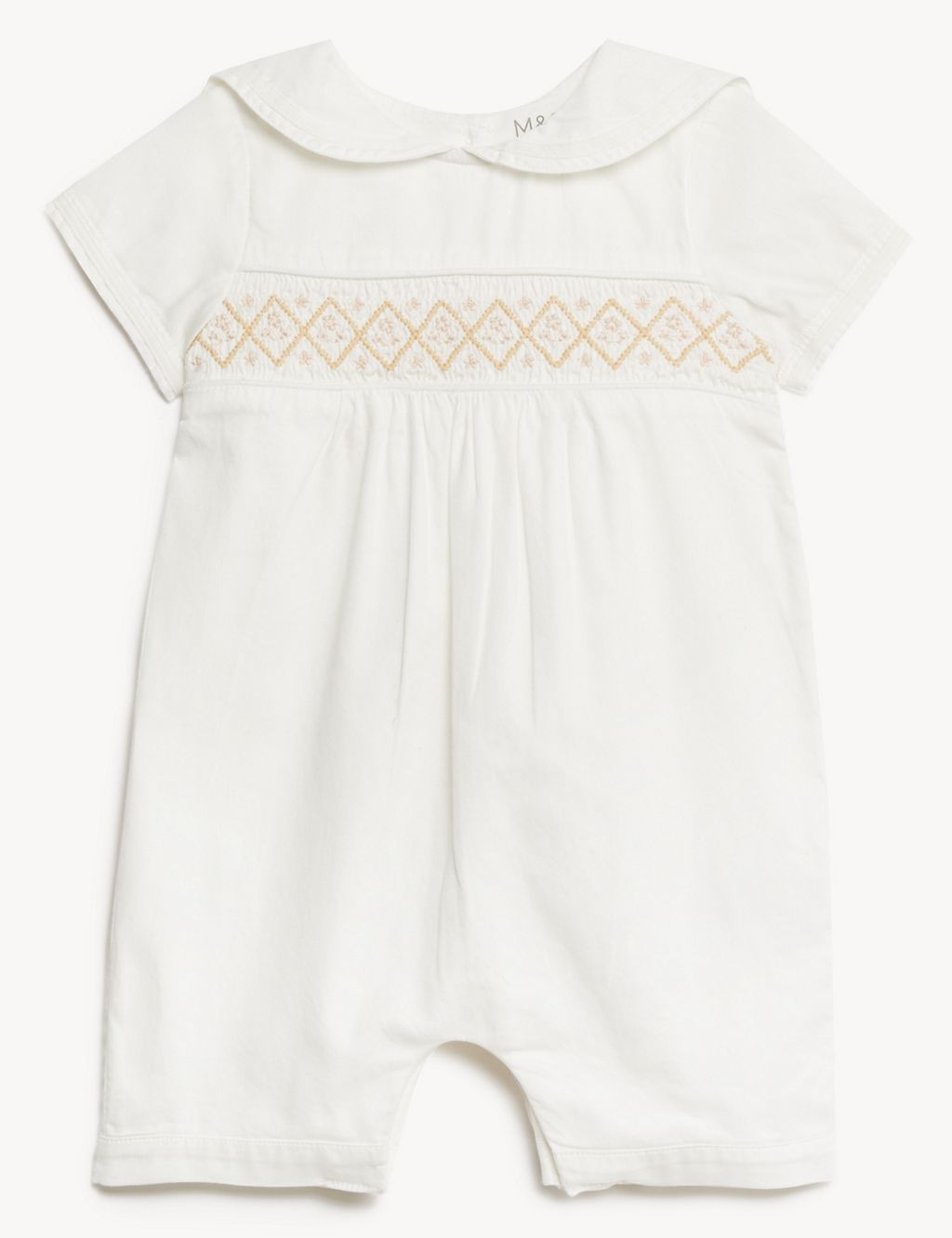 Pure Cotton Christening Romper (7 lbs - 1 Yr) 1 of 7