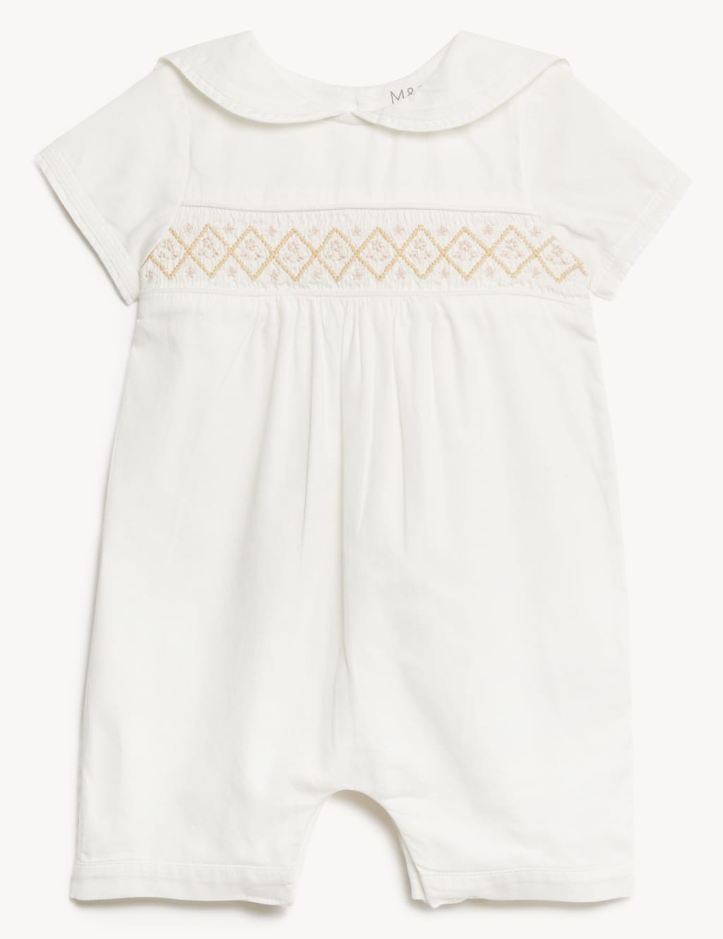 Pure Cotton Christening Romper (7 lbs-1 Yr) 1 of 7