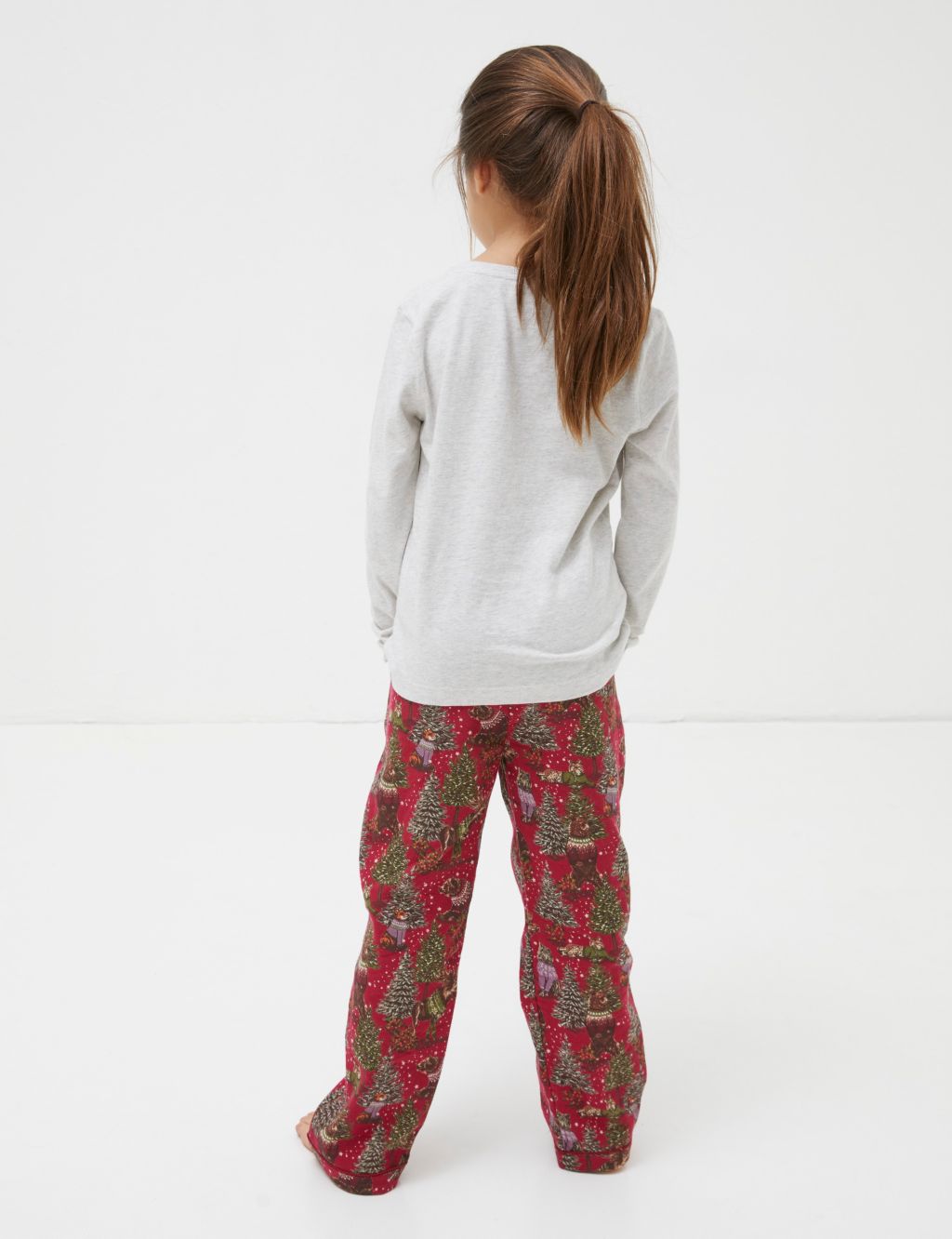 Pure Cotton Christmas Bear Pyjamas  (3-13 Yrs) 2 of 4